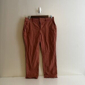 Loft Women's 4P Capri Fringe Cotton Natural Fibers Light Rust Boho Indie Hippie